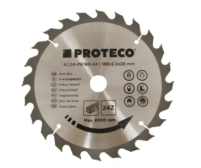 kotouč pilový SK 180 x 2.2 x 20 24z + redukce 20/15 mm