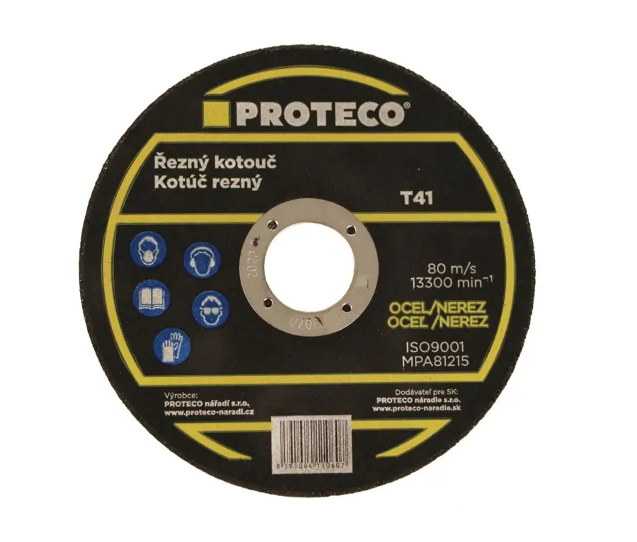 kotouč řezný 115x1.2x22.2mm, rovný, ocel-nerez