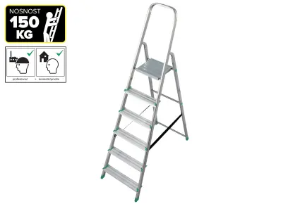 schůdky Al 6-stupňové, nosnost 150kg