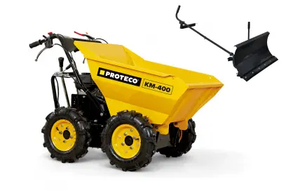 55197-51_03-km-400-rad Motorový dumper (přepravník) | 4,1 kW | 4x4 | nosnost 400 kg | s radlicí