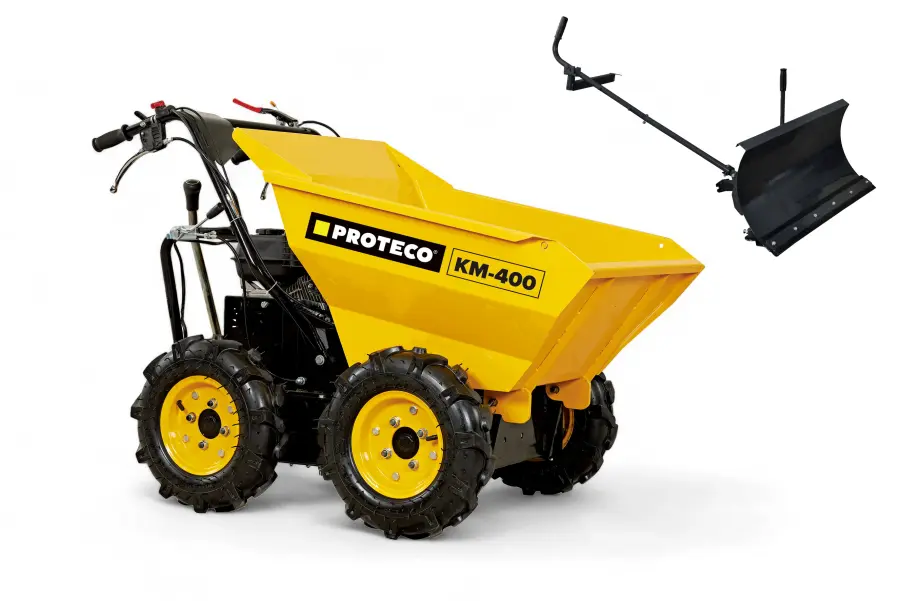 Motorový dumper (přepravník) | 4,1 kW | 4x4 | nosnost 400 kg | s radlicí