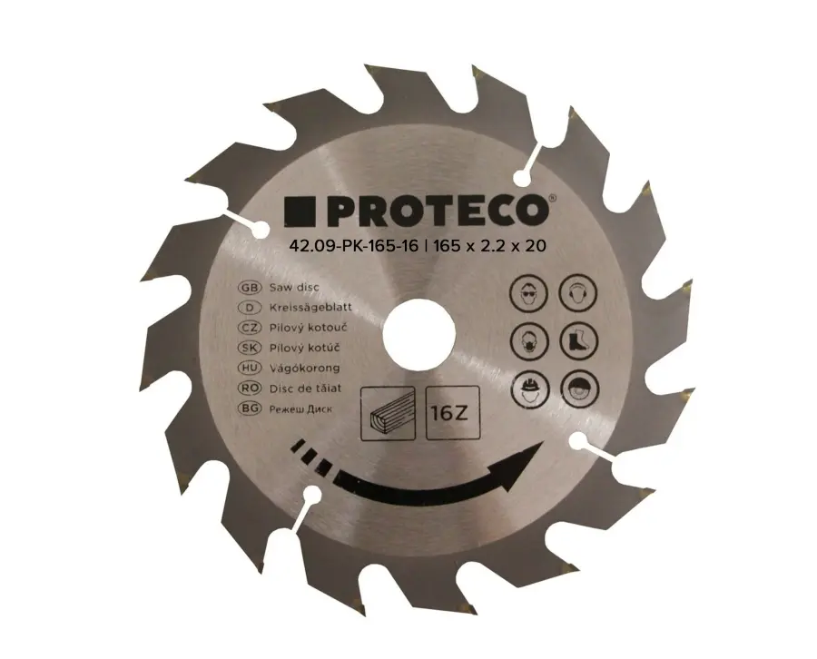 kotouč pilový SK 165 x 2.2 x 20 | 16 zubů
